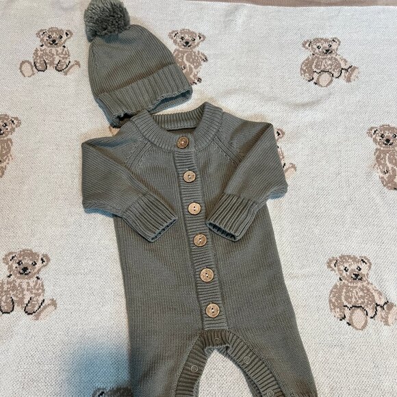 Caden Lane Knit NB Outfit (Color : Smoke)